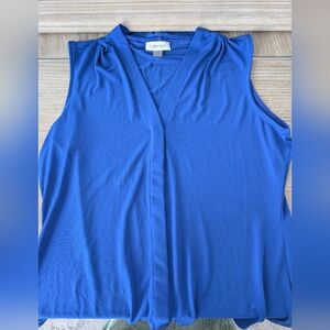 Calvin Klein Blue Sleeveless Blouse Top Small